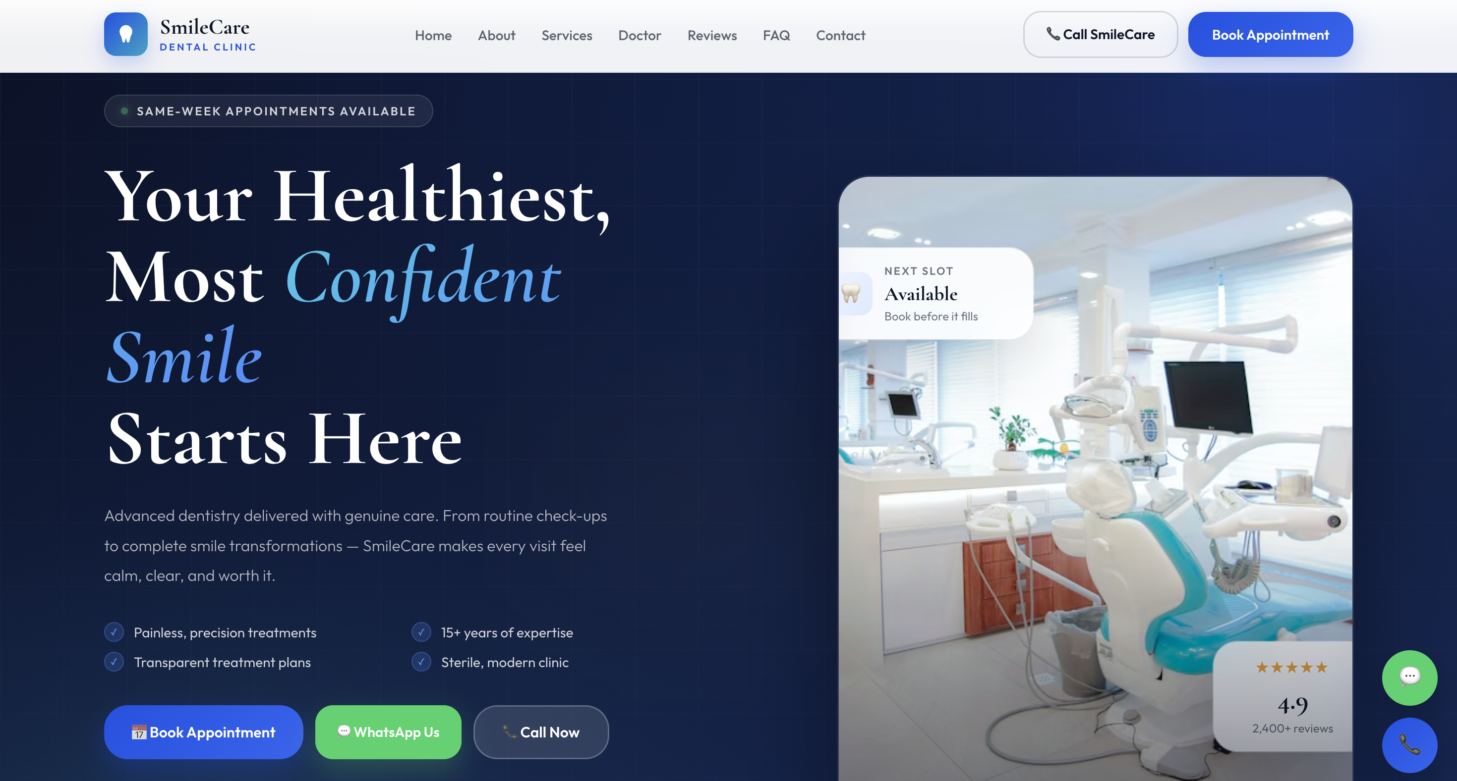 SmileCare Dental Clinic Website